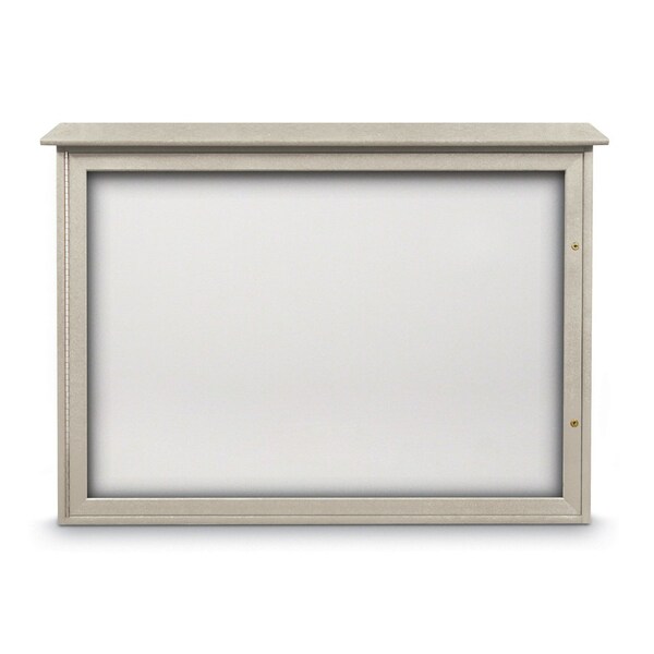 Outdoor Enclosed Combo Board, 72"x36", Bronze Frame/Green & Amethyst